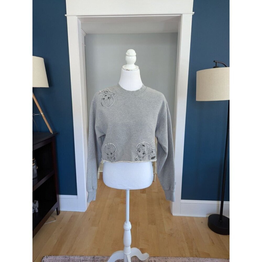 BTS Official Sweatshirt Modified Tiny Tan Cropped Sweatshirt Size M - Picture 5 of 13